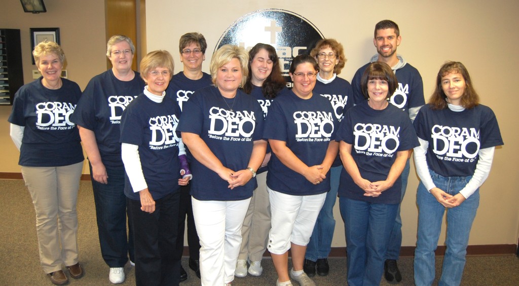INCA faculty and staff often sport their Coram Deo shirts on Fridays.